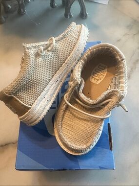 Hey Dude Kids Slip-On Sneakers in Beige